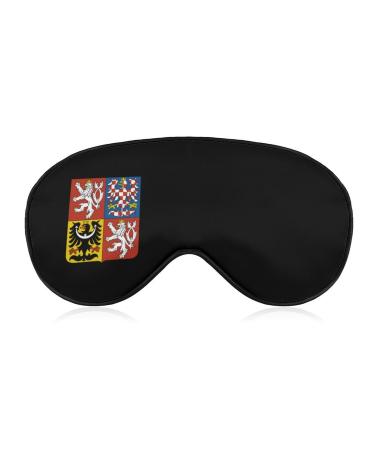 Czech National Emblem Soft Sleep Mask with Adjustable Strap Effective Shading Eye Mask Cover Funny Blindfold for Women Men dsavjk4378