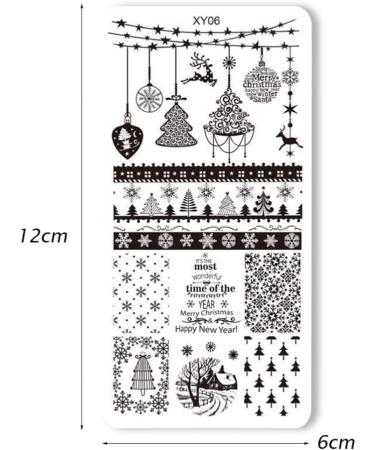 5PCS Christmas Nail Stamp Plates - Tree Snowflake & Elk Designs | Nail Art Tools for Women - Buy Online on GoSupps.com