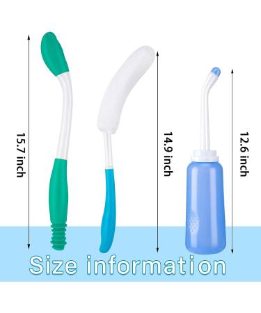 3 Pcs Portable Bidet Toilet Aids Set for Elderly & Pregnant - Long Reach Butt Cleaner & Shower Brush - Travel Friendly & Easy Bathroom Assistance Kit - Buy Online on GoSupps.com