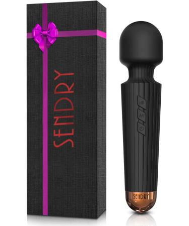 SENDRY Mini Cordless Wand Massager - 160 Vibration Modes - Waterproof & Rechargeable (Black) - Buy Online on GoSupps.com
