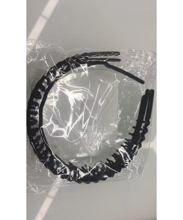 WLLHYF 3 Pieces Sharks Tooth Hair Comb Plastic Non Slip Headband Wavy Teeth Hair Hoop Fashion Effortless Hairband Hair Accessory for Women Girls Men Black - Buy Online on GoSupps.com