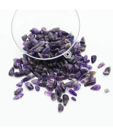 Orientrea 1.1lb Natural Crushed Amethyst Crystal Tumbled Chips - Healing Crystals Bulk for Crafts - Beautiful Gift Packaging - Amethyst Gemstones - Buy Online on GoSupps.com