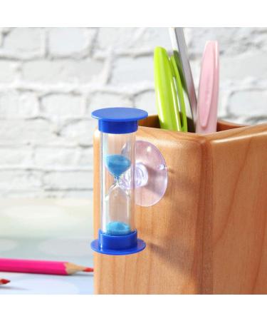 Children's Toothbrush Sand Timer - 2 Min Shower & Cooking Hourglass with Suction Cup | Mini Glass Timer for Kids (Blue) - Buy Online on GoSupps.com