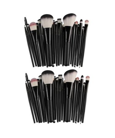 Beaupretty 44 Pcs makeup cosmetics brush make up Eye shadow brush mediumx2pcs Blackx2pcs