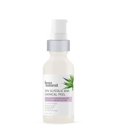 InstaNatural 30% Glycolic AHA Chemical Peel - Exfoliating Treatment 1 fl oz - Buy Online on GoSupps.com
