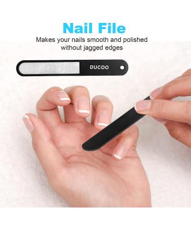 Premium 4-Piece Nail Clippers Set for Thick Nails - Stainless Steel File, Men, Women, Kids - Black - Buy Online on GoSupps.com