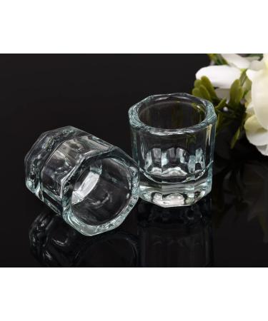 SCSpecial Dappen Dish 2 Pieces Acrylic Liquid Powder Crystal Glass Cups for Nail Art Multipurpose Glassware for Nail Art Salon Acrylic Nail Tools - Buy Online on GoSupps.com