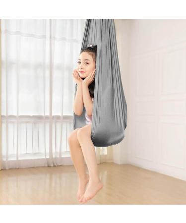 Children's Sensory Full Body Socks for Autism | Stretchy & Breathable Full-Bodied Wrap | Stress Reduction for Girls | 280x100cm Silver Gray - Buy Online on GoSupps.com