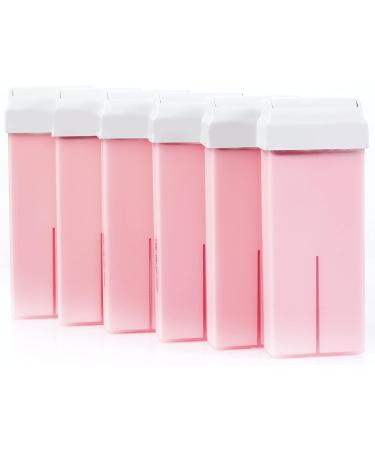 Kozmar Roll on Wax Cartridge - Hair Removal | Wax Cartridge | Wax Roll on | Depilatory Wax | Pack of 6 Refill x 100ml | Wax Cartridge Roller for Legs and Arms | For sensitive skin | Pink Powdered Titanium Pink Powdered - Buy Online on GoSupps.com