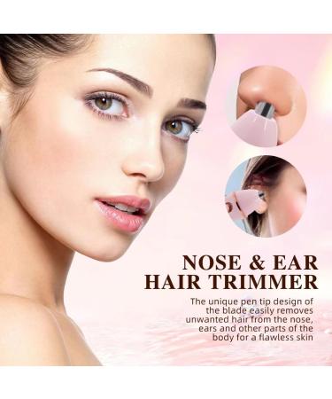 Nose Hair Trimmer for Women - 4 in 1 Rechargeable Facial Hair Removal Bikini Trimmer & Shaver for Sensitive Skin | Perfect for Eyebrows Upper Lip Arms Legs Underarm - Buy Online on GoSupps.com