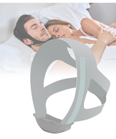 Anti Snore Chin Strap Devices - Chin Strap for CPAP Users Adjustable Chin Strap for Snoring | Breathable Anti Snoring Chin Strap Stop Snoring Head Band Keeping Mouth Closed- Gray-M