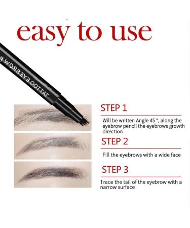 Anjoize Ziborn 4-Tip Waterproof Microblade Brow Pen in Brown - Buy Online on GoSupps.com