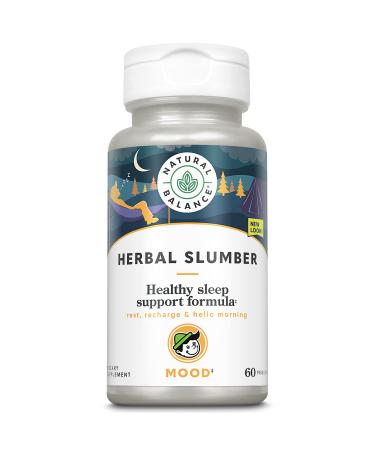 Natural Balance Herbal Slumber Supplement | Relaxation & Sleep Support Formula with Melatonin Valerian & Hops | 60 VegCaps
