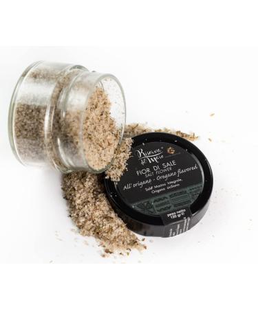 Fior di sale di Trapani Sicily whole wheat salt flour flavored flour salt 120 g oregano