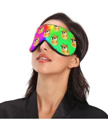 Unisex Rainbow Shiba Inu Doge Life Sleep Eye Mask - Comfortable Shade Cover - Buy Online on GoSupps.com