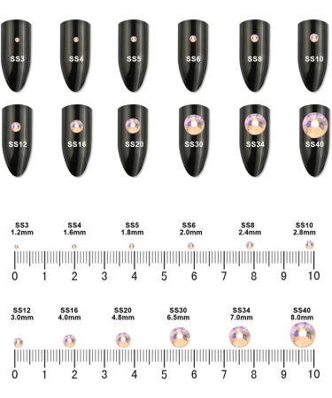 1440pcs Rhinestones for Nails - Yhmq Nail Crystals Crystal Lt.Roseab SS6 (1.8mm & 2.0mm) - Perfect for Nail Art & Craft - Buy Online on GoSupps.com