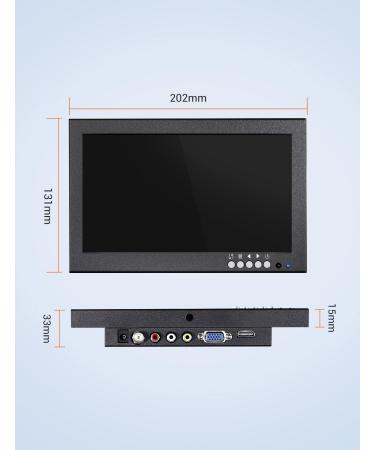 Eyoyo 8 inch HDMI LCD Monitor | Portable 1280x720 IPS Screen | HDMI/VGA/AV/BNC Input | Wall Bracket & Remote Control | for PC CCTV Security Camera Raspberry Pi - Buy Online on GoSupps.com