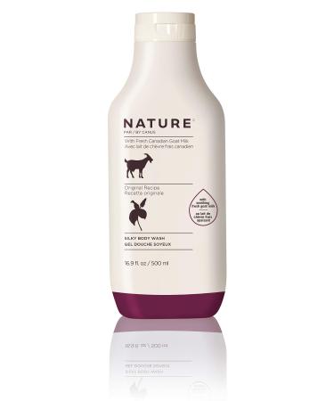 Nature By Canus Silky Body Wash, Original Formula With Smoothing Fresh Canadian Goat Milk, Vitamin A, B3, Potassium, Zinc, and Selenium,16.9 Fl Oz