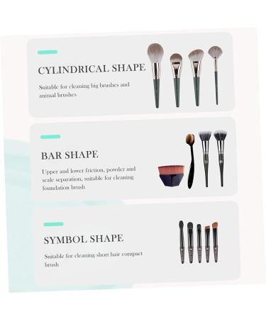 FRCOLOR Makeup Brush Cleaner - 2 Pcs Cleaning Pad Brush Washing Mat | Grey 14.5x11cm - Buy Online on GoSupps.com