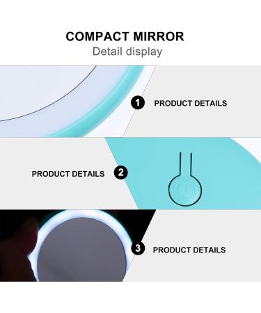 Mirror Led Compact Womens Purse Green Wallets for Women Green Mini Purse Ladies Purses Green Purse Mini Wallet for Women Women s Purses Round Purse Make up Handbag Travel Plastic Light Green - Buy Online on GoSupps.com