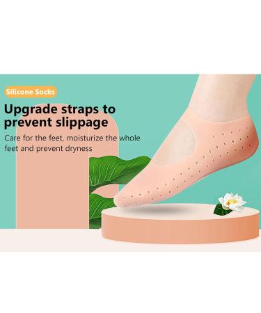 Moisturizing Silicone Gel Socks for Plantar Fasciitis Relief | Anti-Crack Foot Care | International Shipping Available - Buy Online on GoSupps.com