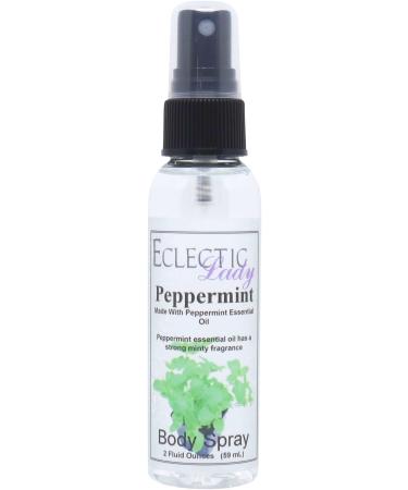 Peppermint Essential Oil Body Spray 2 ounces Body Mist for Women with Clean Light & Gentle Fragrance Long Lasting Perfume with Comforting Scent for Men & Women Cologne with Soft Subtle Aroma For Regular Strength 2 Fl Oz (Pack of 1)