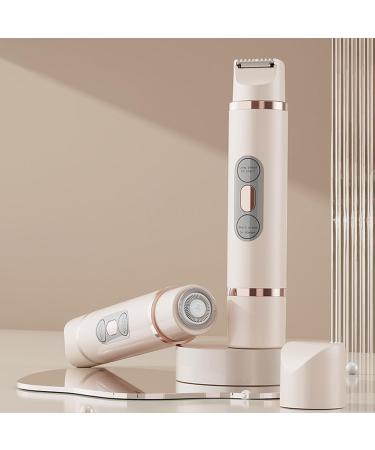 Electric Shaver for Women Small Delicate Zone Trimmer Double head bikini trimmer for leg armpit face Beige - Buy Online on GoSupps.com