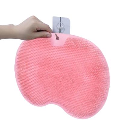 Voiakiu foot scrubber cleaner massager silicone shower back scrubber |Anti-slip back brush massage device improves foot circuit and removes dead skin with suction cup red red