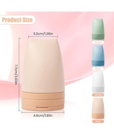 IUASZZ Portable Travel Bottles Set - TSA Approved 2oz, 4 Pieces Squeezable Leak Proof Silicon Tubes - Refillable Toiletries Containers for Shampoo, Shower Gel - Blue Pink (4 colors) - Buy Online on GoSupps.com