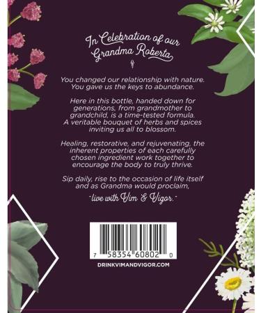 Vim & Vigor Apple Cider Vinegar Herbal Tonic Shots - Certified Organic USA Made - 32oz Bottle for 32 Day Supply - Buy Online on GoSupps.com