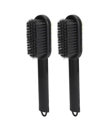 Double-Sided Shoe Cleaning Brush Set - Long Handle Space-Saving Design Ultra-Fine Fiber Bristles for Leather Care & Stain Removal - 2 Piece - Buy Online on GoSupps.com
