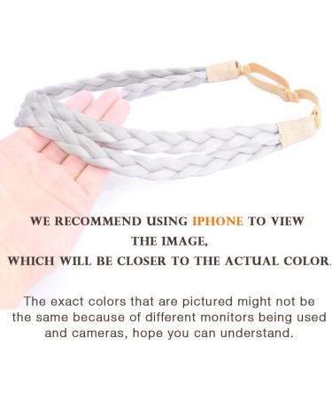 Gledola Double Three Strands Braid Headband Synthetic Hair Plait Headband for Women Hair Accessory (Light Gray) - Buy Online on GoSupps.com