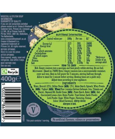 Crosse & Blackwell Broccoli & Stilton Soup 400g - Buy Now for a Deliciously Creamy Meal! - Buy Online on GoSupps.com