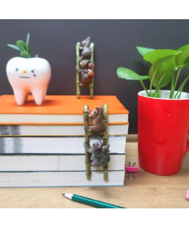 Beaupretty 2-Piece Mini Resin Pulling Pot Decoration - Cute Animal Statues for Cake & Outdoor Decor | Perfect Hanging Planters - Buy Online on GoSupps.com