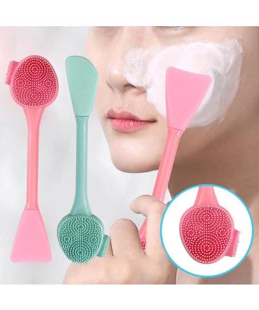 2 Pcs/4 in 1 Face Scrubber Silicone Skin Spatula Nose Cleaning Cream Applicator Mask Collector Facial Cleansing Brush for Face Clean Care - Buy Online on GoSupps.com