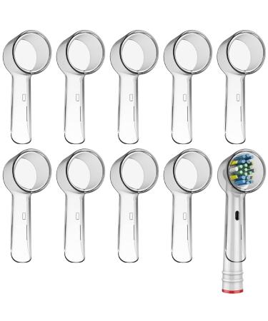 Yutou 10 pieces toothbrushes cover electrical toothbrush heads protective cover for oral-b to toothbrush head protective cap to toothbrush protective cover dust-density toothbrush cover (transparent)