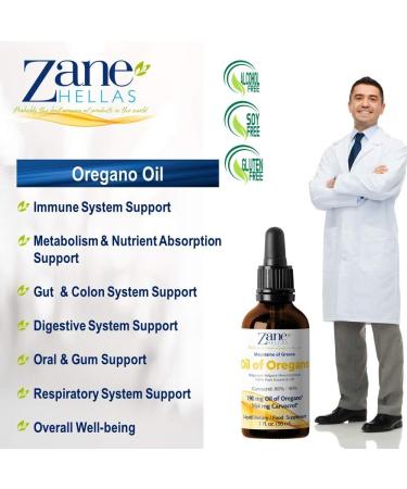 Zane 100% Greek Undiluted Oil of Oregano | 190mg Oregano Oil with 164mg Carvacrol | 5 Drops, 86%-90% Carvacrol | 1 fl. oz - Buy Online on GoSupps.com