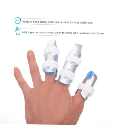 FRCOLOR 3pcs Finger Pressing Device - Thumb & Finger Protector Brace Metal Board & Sponge Capsule for Care - Blue - Buy Online on GoSupps.com