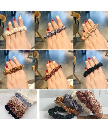 Premium Satin Silk Hair Ties - 12 Piece Set | Soft Elastic Scrunchies for Women & Girls - 6 Color Options - Buy Online on GoSupps.com