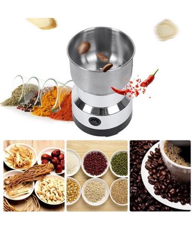 Coffee Grinder Electric Grain Grinder Stainless Steel Spice Grinder Crusher Blender for Coffee Beans Nuts Dried Spices and Grains Grinder 150W Powerful Motor Low Noise - Buy Online on GoSupps.com