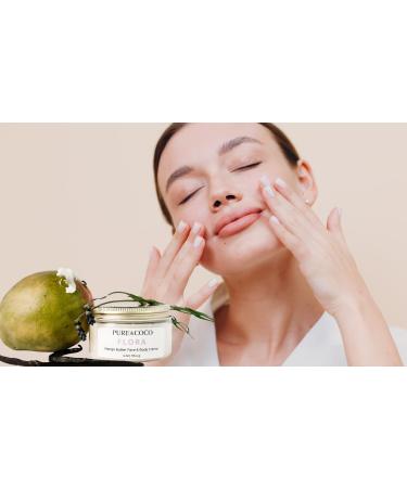 PURE & COCO: Flora Face Moisturizer for Women's Dry Face Cream Skin Care Facial Moisturizer Body Lotion for Dry Skin Night Cream for Face Anti Aging Face Cream 4 oz jar - Buy Online on GoSupps.com