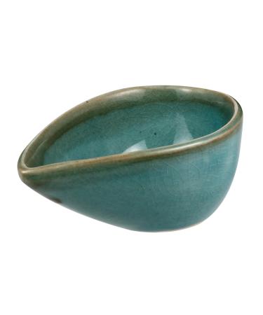 Healeved 1stk aromatherapy dish Essential oils diffuser for essential oils fragrance oil diffuse starters Small ceramic shell holder for essential oils face make-up palette jug coffee blue 8.5x5.5cm