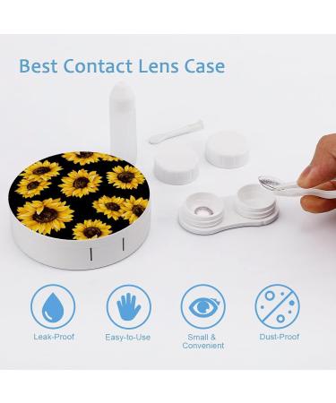 Shop Bagea-Ka Oil Painting Sunflower Contact Lens Case | Eye Care Kit with Mirror Tweezers & Solution | Travel & Home Essential - Buy Online on GoSupps.com
