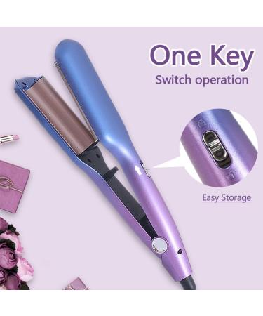 16mm Deep Hair Waver Curling Iron - Dual Voltage Ceramic Crimper & Adjustable Temperature Hair Tool for Wavy Styles - Buy Online on GoSupps.com