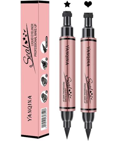 Heart Stamp Eye Liner Eye Liner with Stamp - Waterproof Perfect Wing Cat Eye Liner Long-Lasting Wing Eye Liner Stamp for Eye Face Makeup - Buy Online on GoSupps.com