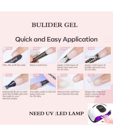 KANORINE 8-in-1 Pink Gel Nail Builder - Nail Strengthener & Extension Gel - 15ML Bottle - Buy Online on GoSupps.com