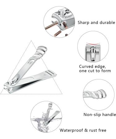 Manicure Set Professional Nail Clippers Kit Pedicure Care Tools 23pcs Stainless Steel Grooming Tools with Black PU Leather Case for Travel or Home (Black/Silver) - Buy Online on GoSupps.com