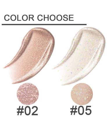2Pcs Waterproof Liquid Glitter Eye Shadow Sticks - Silver & Golden | Quick-Drying Sparkling Eyeliner & Highlighter Set - Buy Online on GoSupps.com