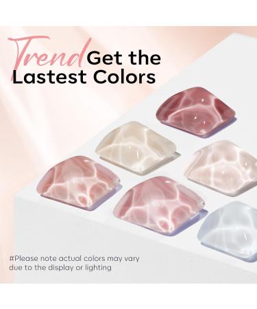 Modelones Jelly Gel Nail Polish 6 Colors Nude Gel Polish Milky White Neutral Nail Gel Polish Shimmery Glitter Translucent Nail Art Gel Kit Soak off Gel Manicure DIY Salon Nail Gift Milky White Nude - Buy Online on GoSupps.com