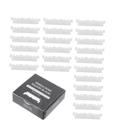 FRCOLOR 500 Pcs Razor Blade Barber Face Cutter Stainless Steel Cutter Steel Face Cutter Manual Face Razor Half Face Cutter Old Face Razor Barber Razor Half Face Razor Barbershop Face Razor